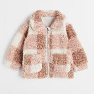 H&M teddy bear collared jacket